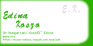 edina koszo business card